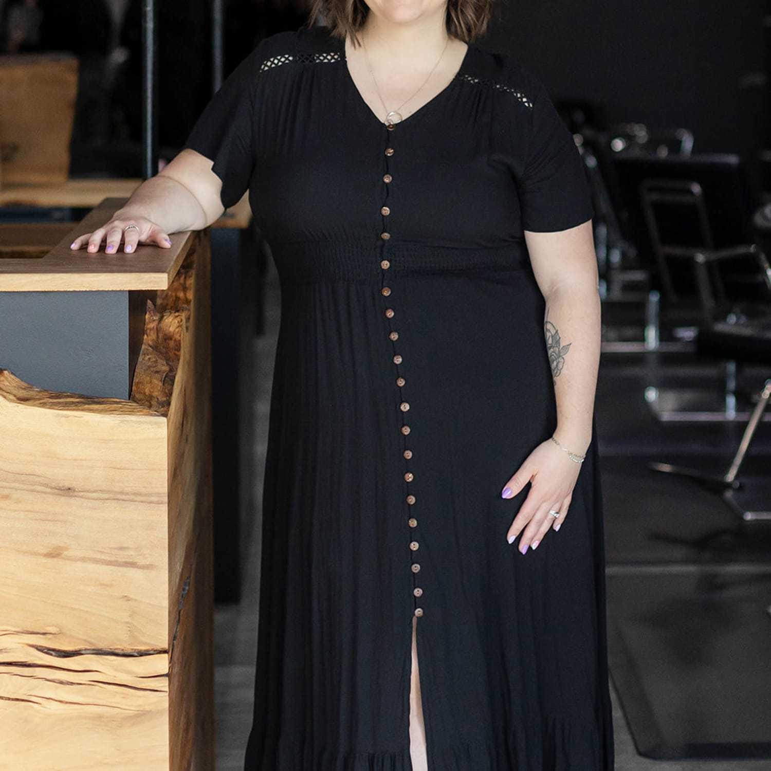 Portrait of Nicole Luchsinger, a professional stylist at Salon361, showcasing their expertise and style.